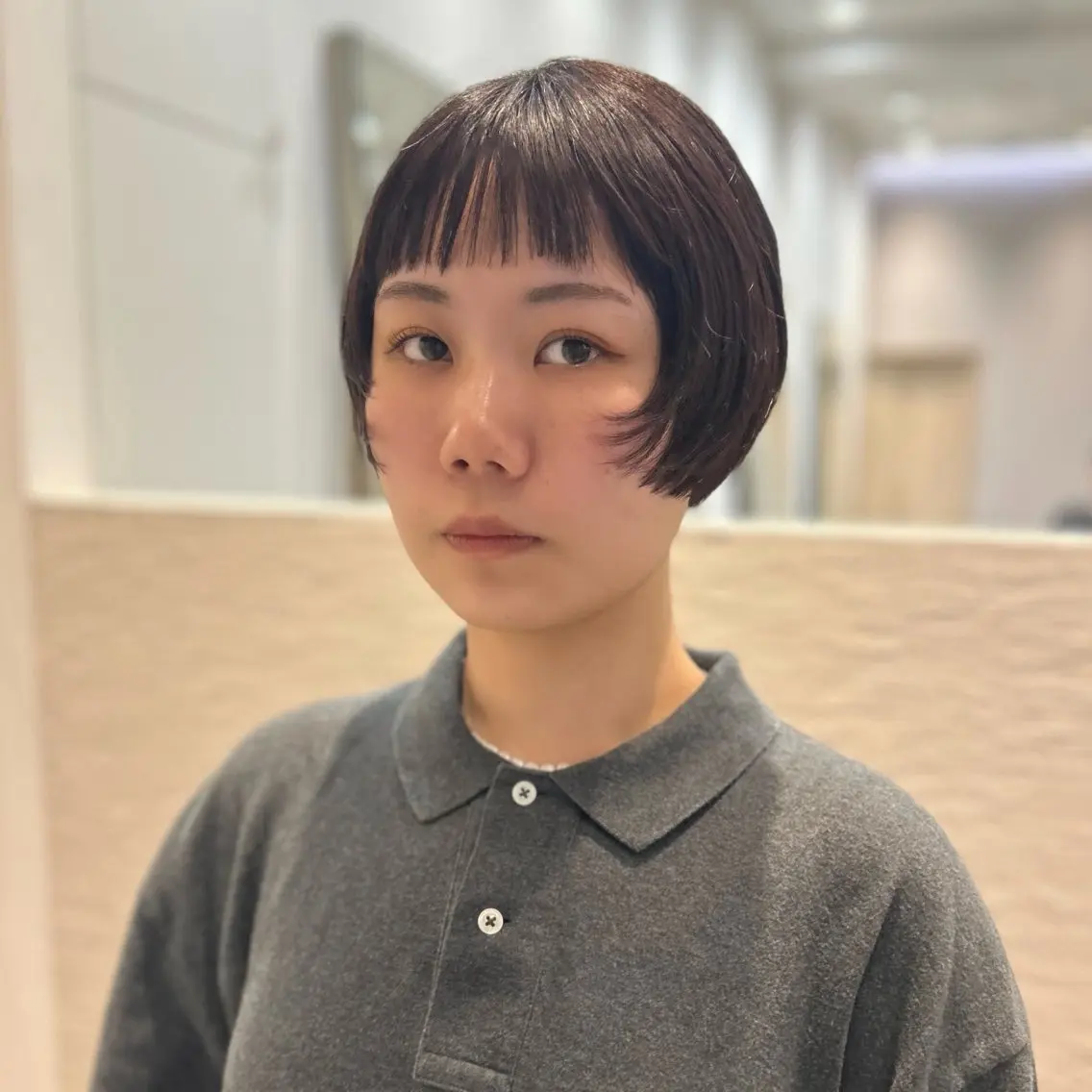 ショート ボブ 顔周りカット カット 植木 大基のヘアスタイル