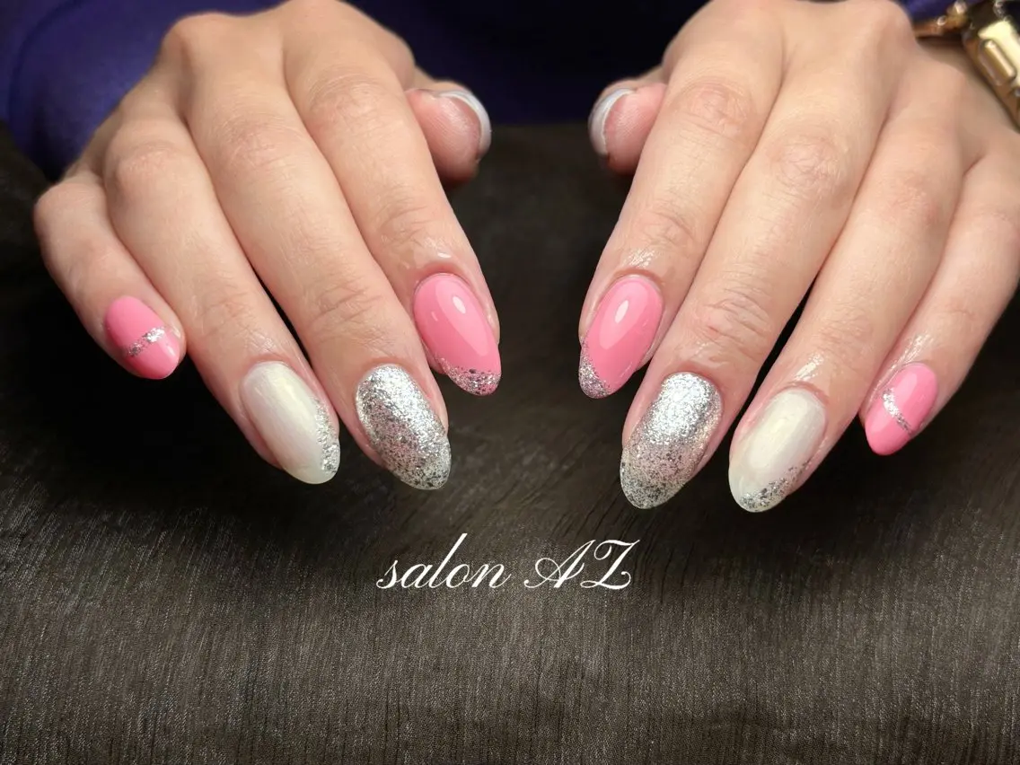 ネイル 長さ出し フットネイル フレンチネイル マグネットネイル ニュアンスネイル ハンドネイル salon AZのネイルデザイン