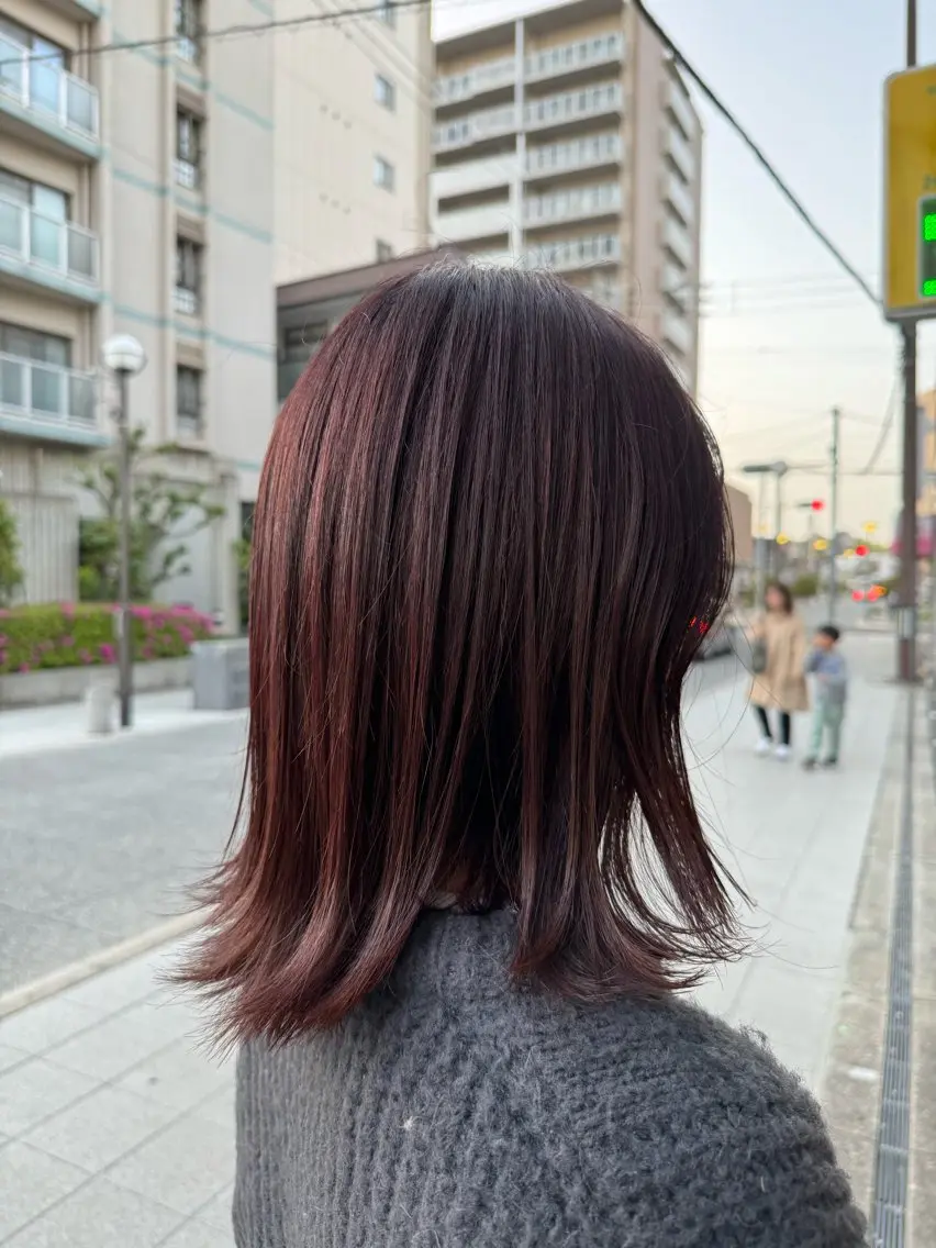 ミディアム カット ヘアカラー 小村 誠也のヘアスタイル