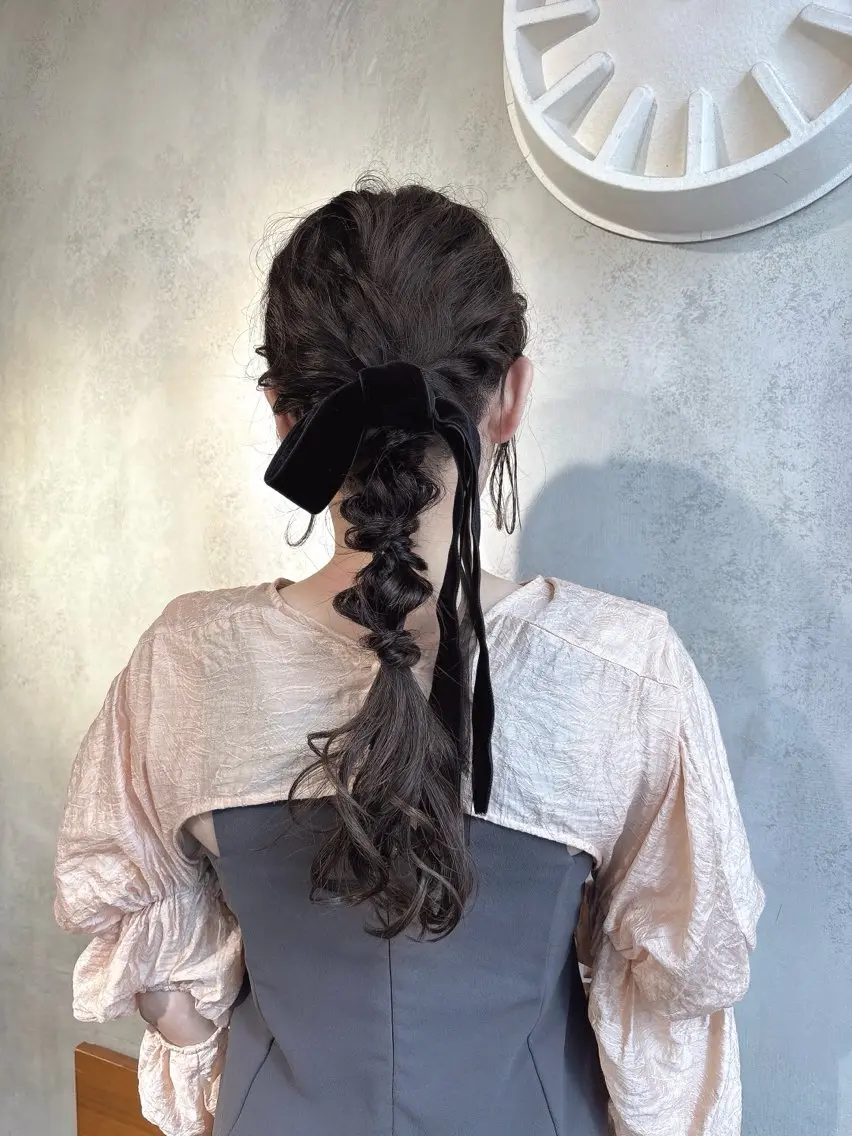 ロング ヘアアレンジ 結婚式・ブライダル 梅田美容室 山崎海波のヘアスタイル