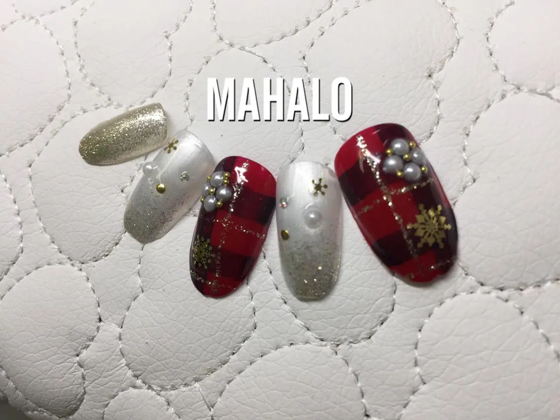 ネイル 冬ネイル クリスマス MAHALO MiwAのネイルデザイン