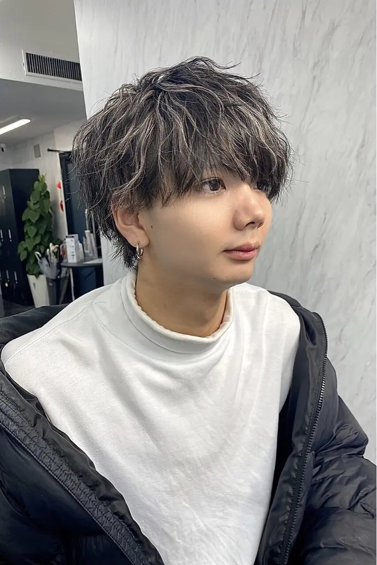 ショート メンズ レイヤーカット 縮毛矯正/西尾 幸樹のヘアスタイル