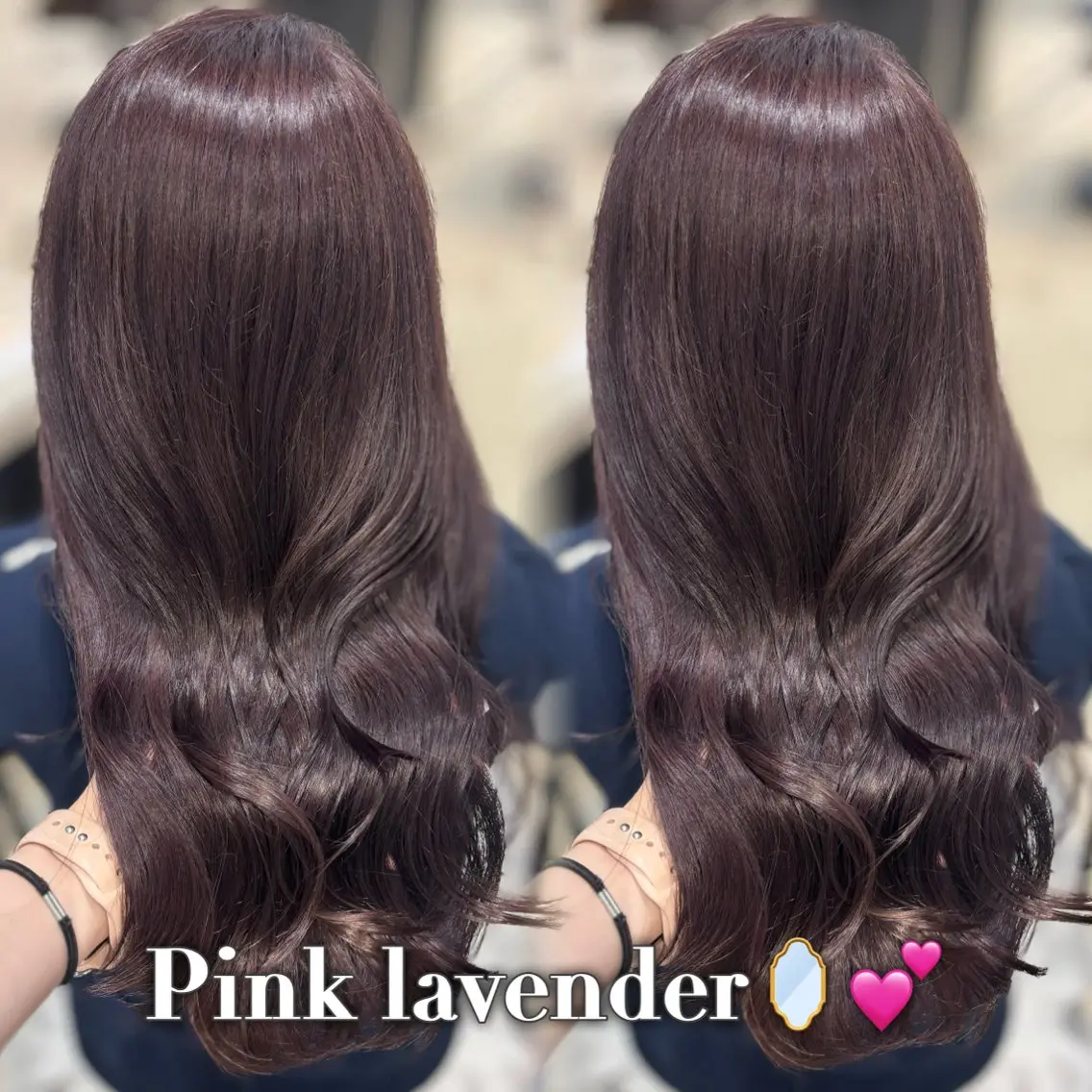 セミロング カラー ブリーチ 透明感カラー ラベンダーカラー ピンクカラー ピンクラベンダー ヘアカラー トリートメント Kurumi🩶銀座 ピンクラベンダー🎀のヘアスタイル