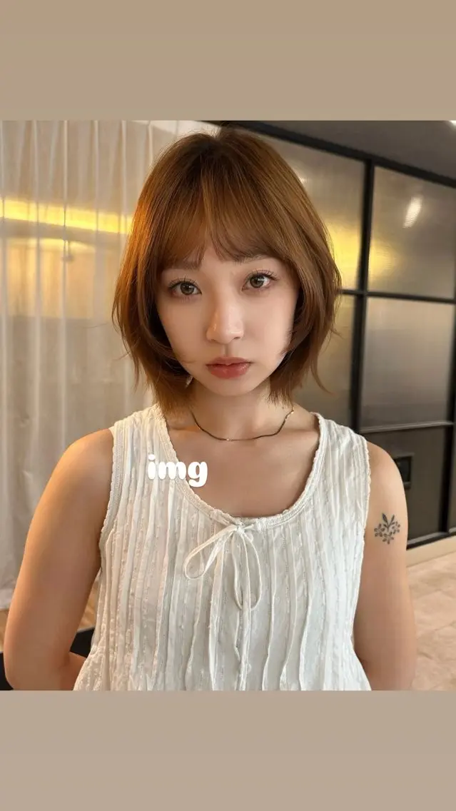 ショート カット ヘアカラー トリートメント ヘッドスパ ヘアセット miyu /ボブ /色素薄めOliveのヘアスタイル