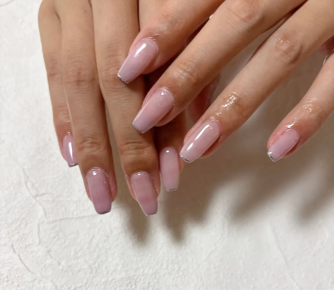 ネイル オーロラネイル フットネイル フレンチネイル ジェルネイル グラデーション ハンドネイル kiki nail &brow二子玉川のネイルデザイン