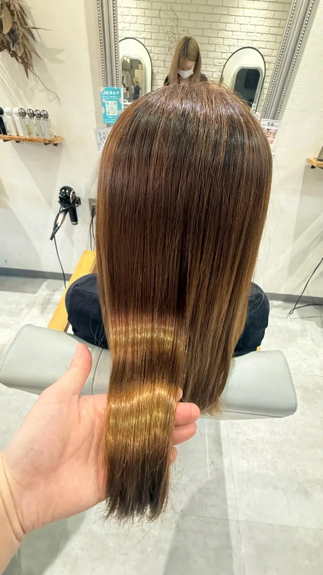 ロング 髪質改善unjour みゆうのヘアスタイル
