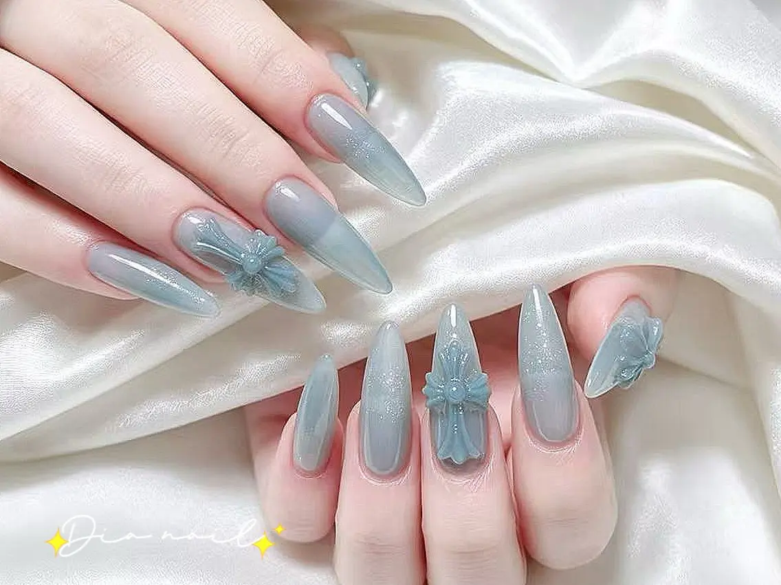 ネイル フットネイル 韓国ネイル レース マグネットネイル ニュアンスネイル ハンドネイル Dia nail サロンのネイルデザイン