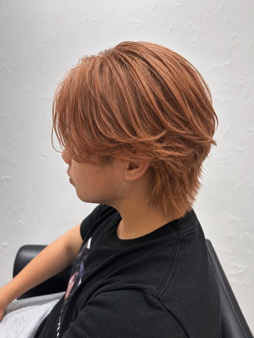 メンズ ヘアカラー 透明感/暖色カラー /カットいっきのヘアスタイル