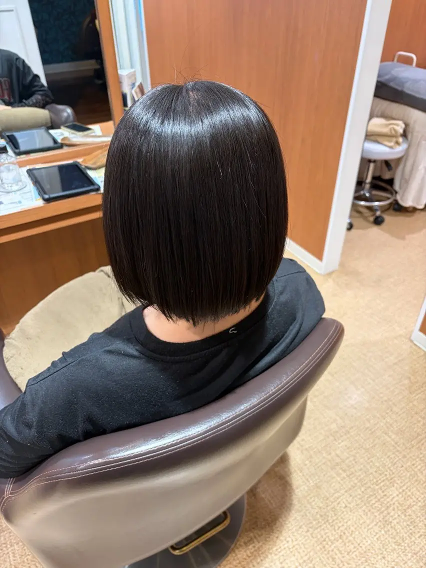 ミディアム カット 縮毛矯正 CUBE/ Harukaのヘアスタイル