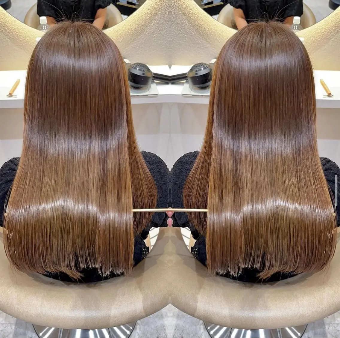 セミロング カット ヘアカラー 縮毛矯正 トリートメント レイヤーカット/髪質 改善/矯正🤍吉田のヘアスタイル
