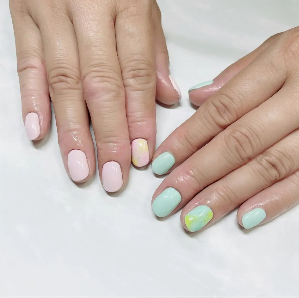 ネイル 大理石ネイル(マーブル) ハンドネイル nail＆eye YUMIのマツエク・マツパデザイン