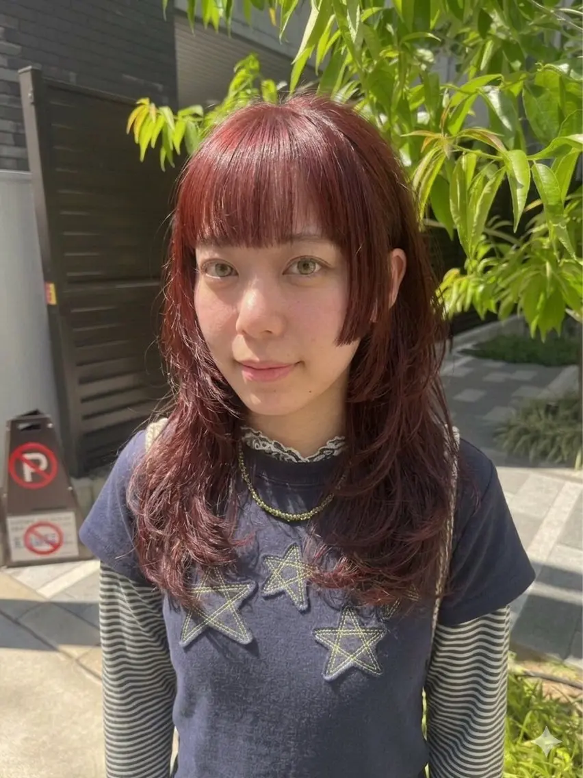 ロング カラー 花木 志穂のヘアスタイル