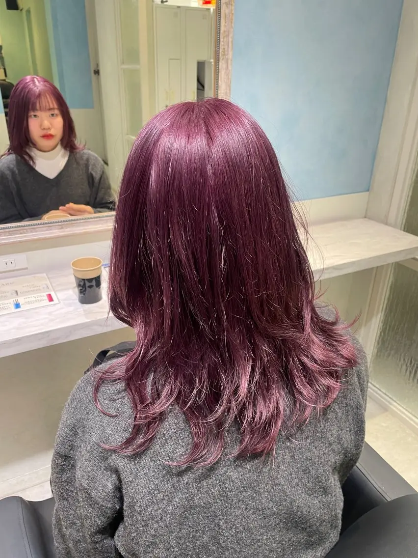 カラー ブリーチ デザインカラー ダブルカラー ハイトーンカラー ヘアカラー デザインカラー/ ヘアアレンジ/りりかのヘアスタイル