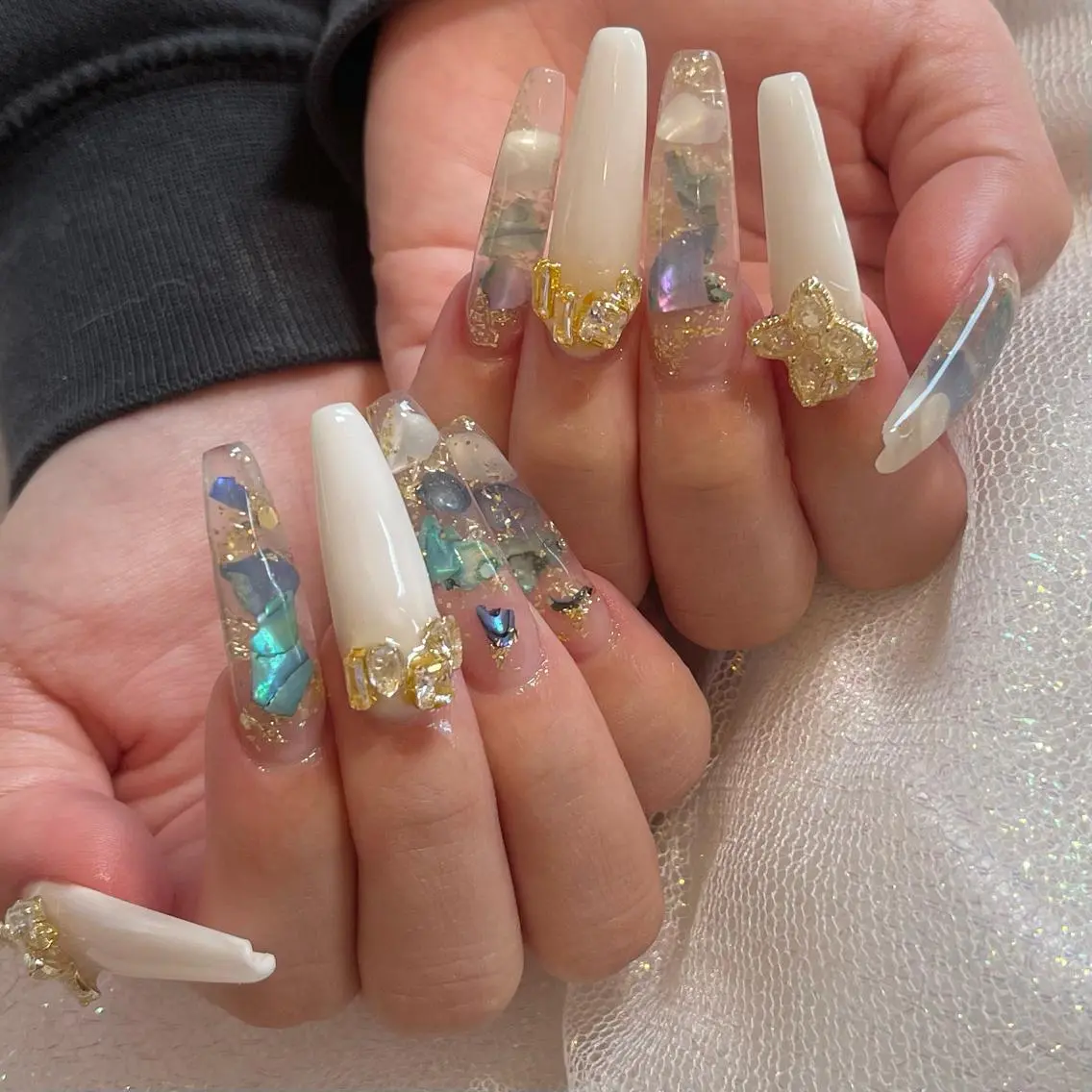 ネイル クリアネイル 長さ出し ジェルネイル スカルプネイル ソフトジェル Mier -Emi-のネイルデザイン