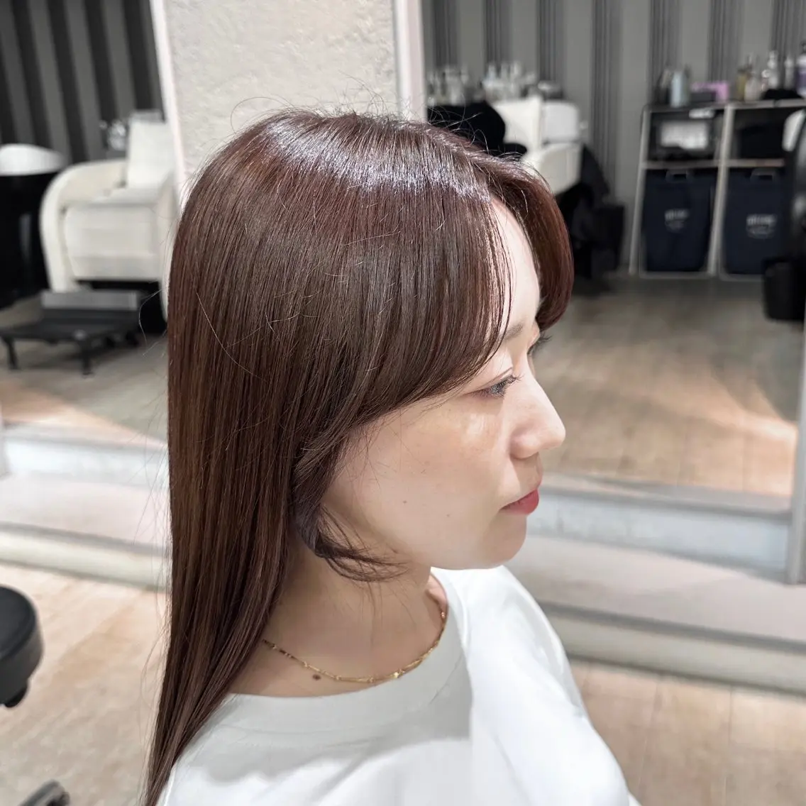 ロング 顔周りカット 韓国風ヘア 村上 佳織のヘアスタイル