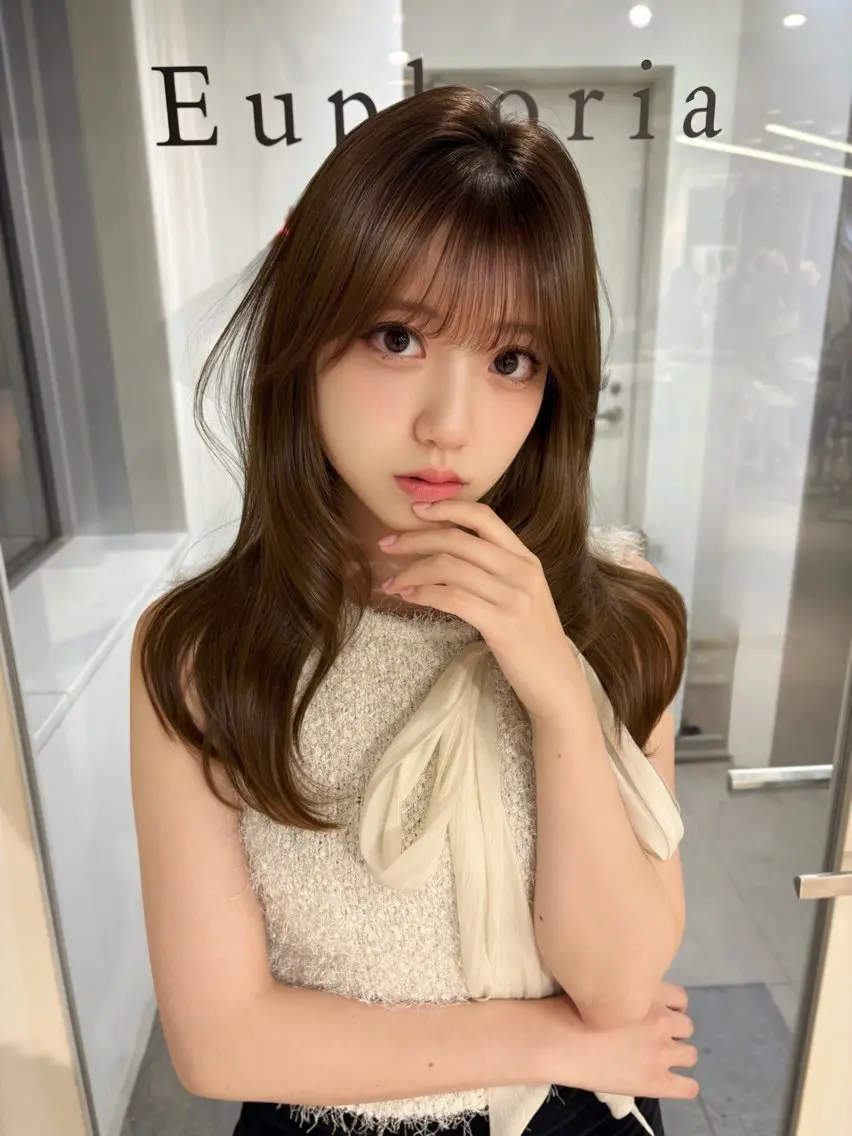 セミロング ‎しゅり🇰🇷 日韓MIXメンズヘアのヘアスタイル