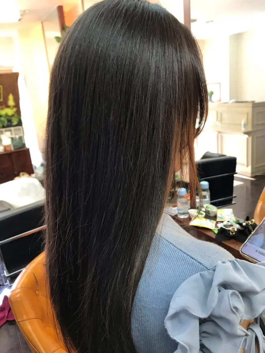 ロング パーマ カット 縮毛矯正 トリートメント 桧山 真のヘアスタイル