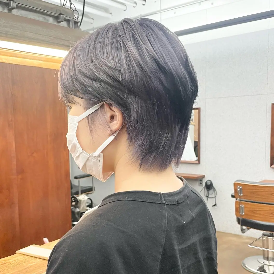 ショート カラー メンズ マッシュウルフ マッシュ メンズウルフカット 黒髪 シルバー カット ヘアカラー トリートメント ヘアセット ✂︎ウルフ・ショート ✂︎MIKUNIのヘアスタイル