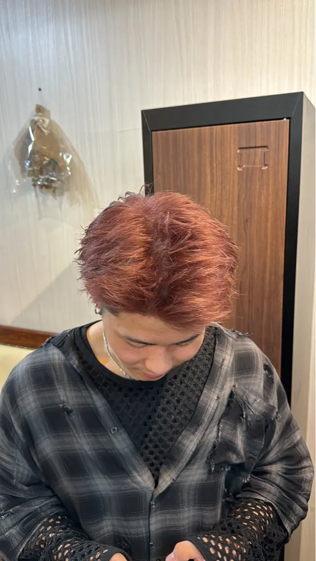 カラー ベージュカラー ピンクカラー ピンクベージュ 八木 輝のヘアスタイル