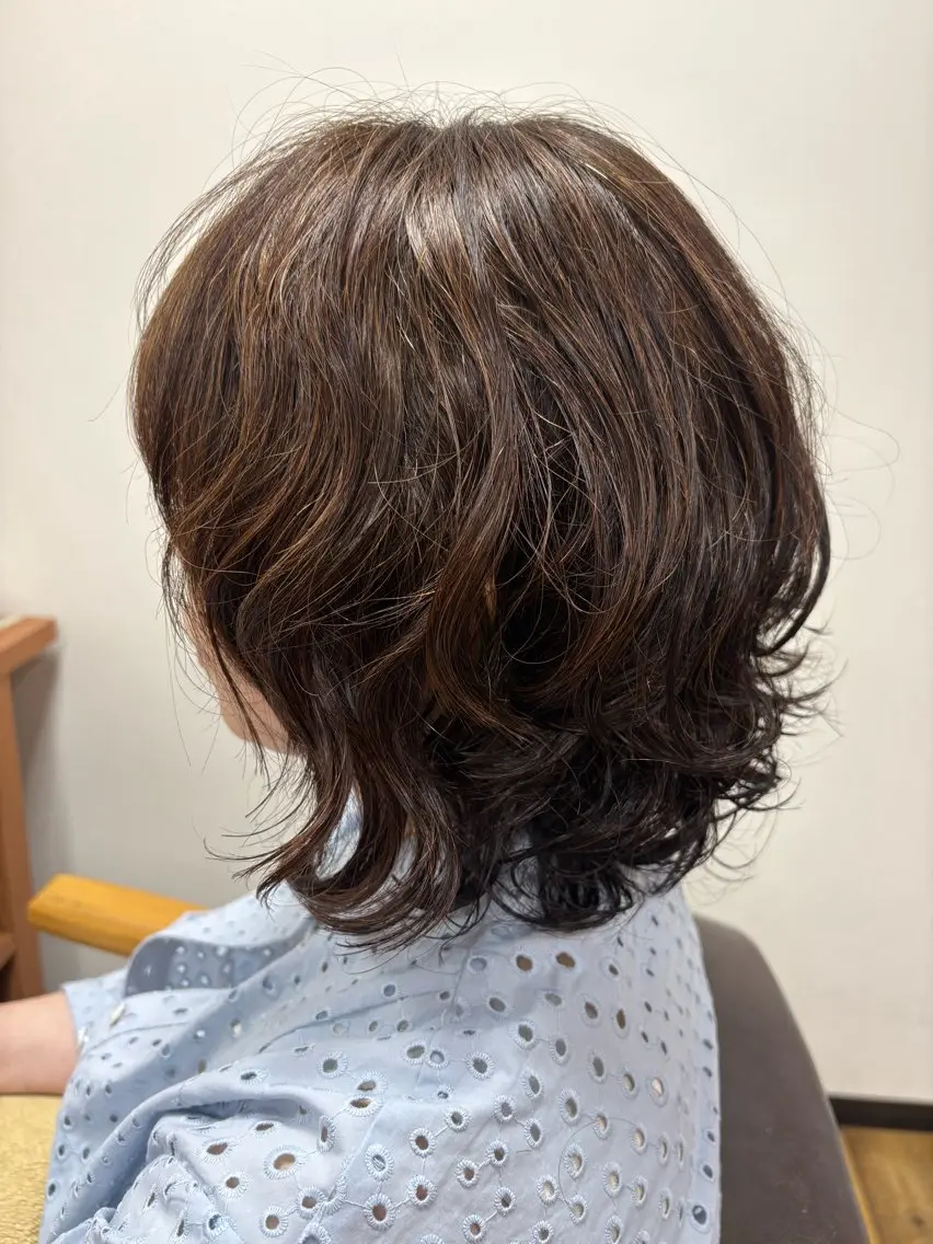 ミディアム パーマ カット パーマ 佐藤 葵のヘアスタイル