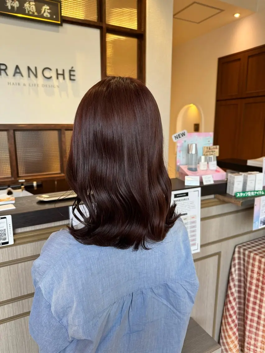 ミディアム カラー ラベンダーカラー ピンクカラー ピンクラベンダー ヘアカラー ブランシェ神領店 稲垣 葵のヘアスタイル