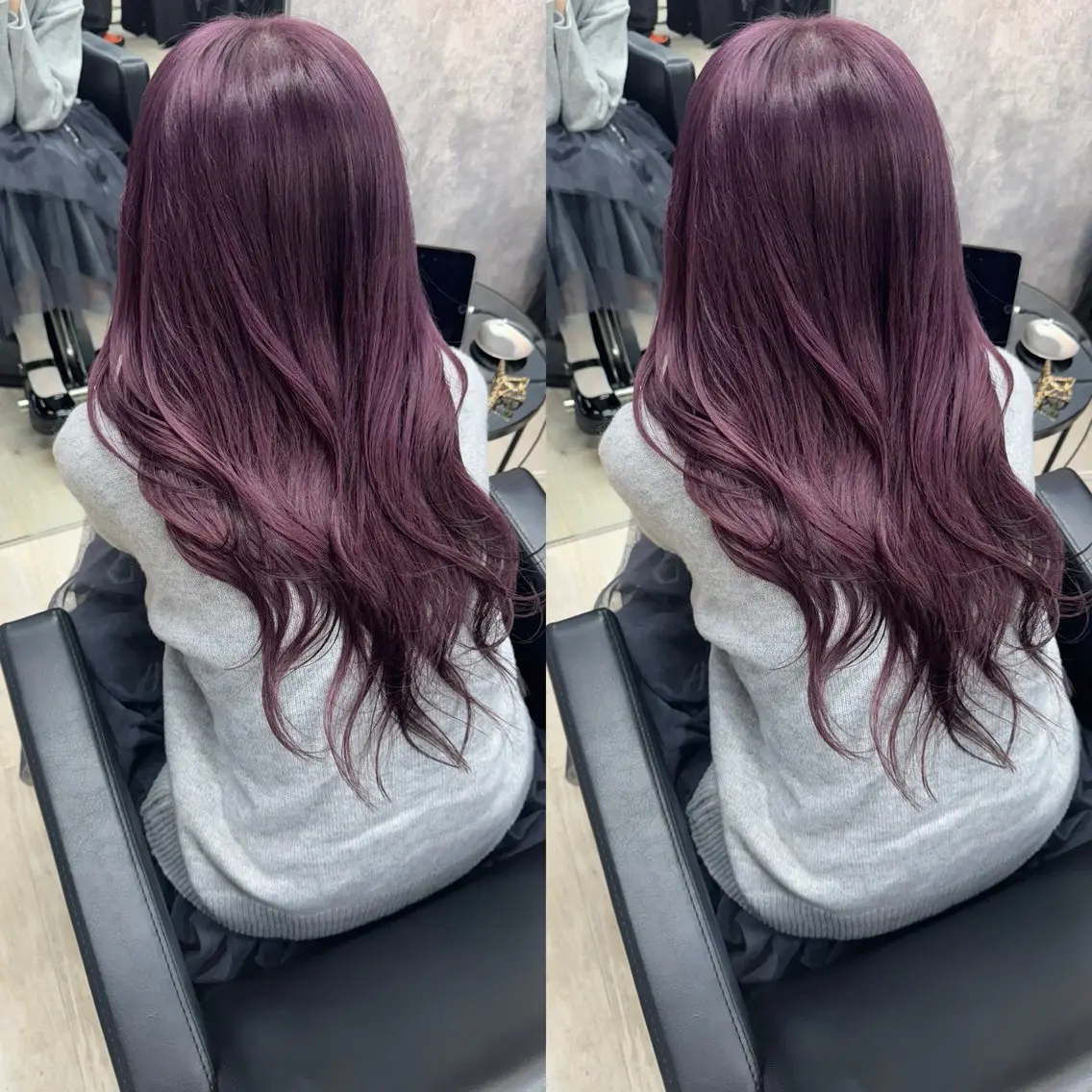 ロング カラー ピンクカラー バイオレットカラー カット ヘアカラー トリートメント ♡ハッシュカット/ レイヤー/yucoのヘアスタイル