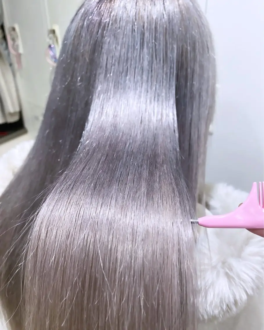【 あこがれのハイトーン ♡.·*. 】 wカラー ( ブリーチ + カラー ) + Aujua treatmentの写真