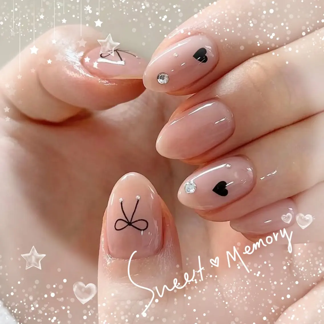 ネイル チークネイル フレンチネイル ガーリー ガラスフレンチ グラデーション Chill Nailsalonのネイルデザイン