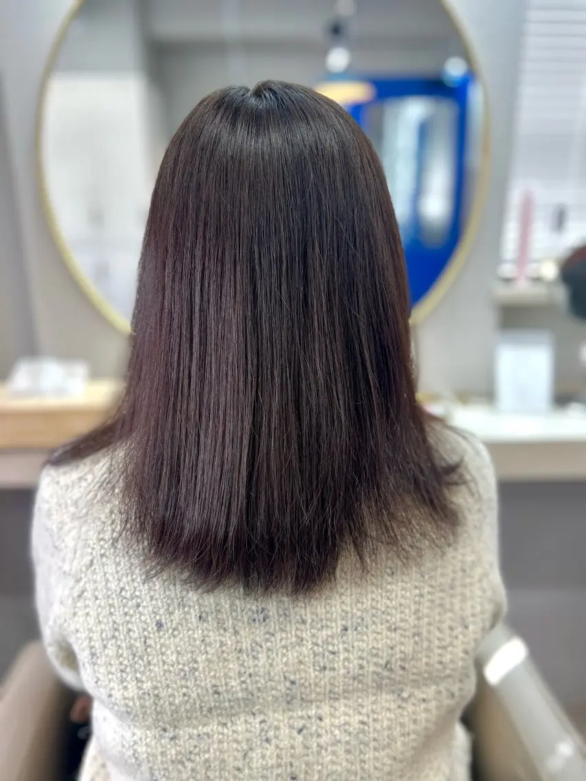 セミロング レイヤーカット カット ヘアカラー 池田 太一のヘアスタイル
