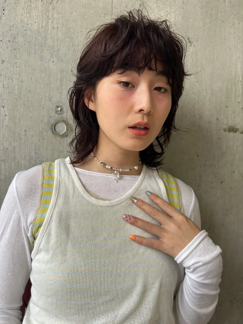 ショート パーマ ウルフカット baLon.fem/ 澤田 奈々子のヘアスタイル
