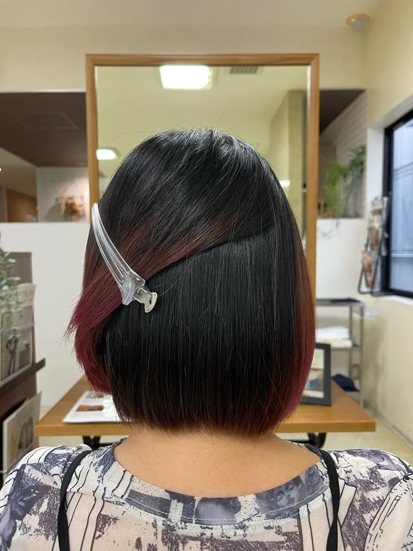 ショート ボブ 縮毛矯正 縮毛・酸性ストレート 特化のヘアスタイル