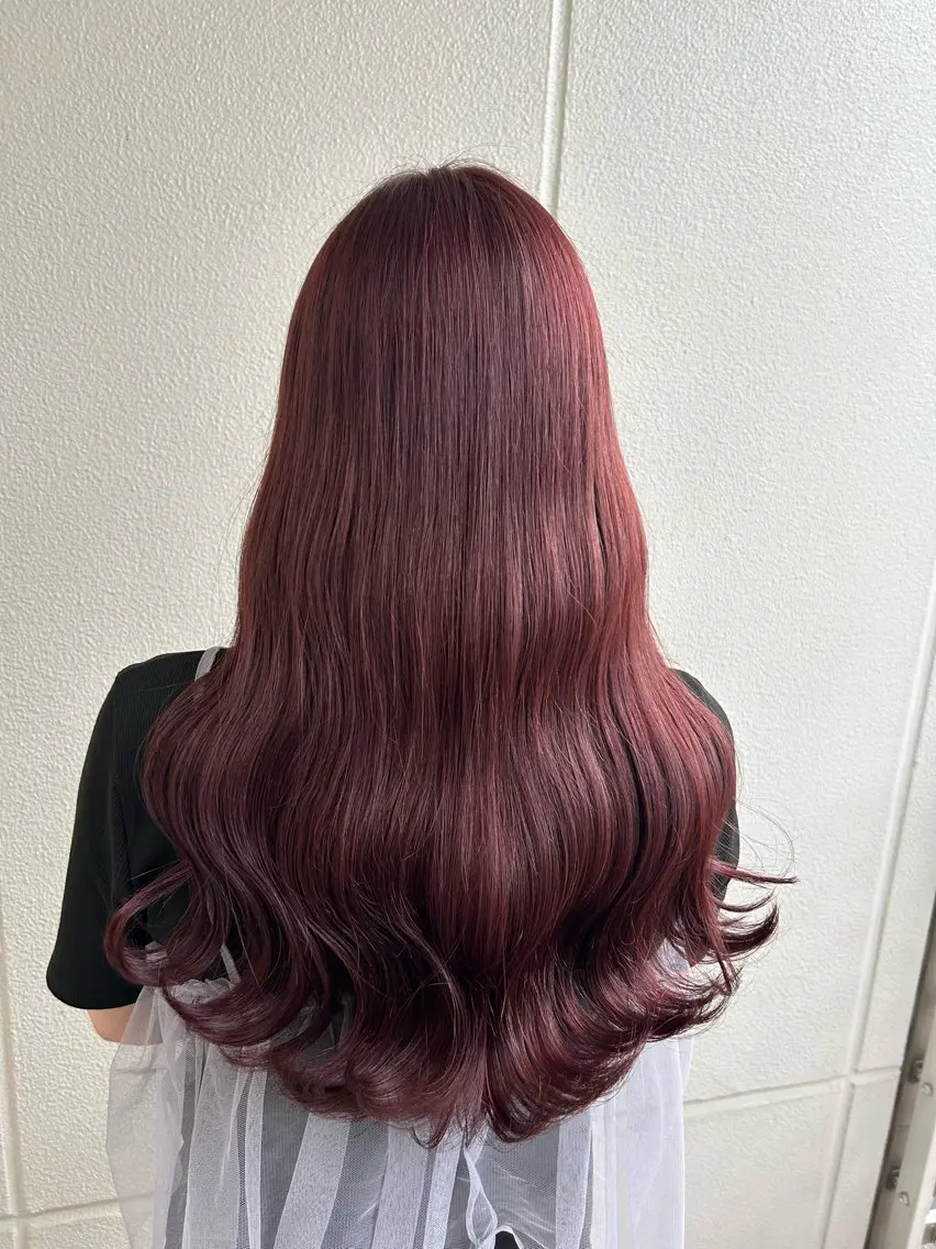 ロング カラー ベージュカラー ピンクカラー ピンクベージュ 《暖色/韓国hair 》🇰🇷桑原ユキネのヘアスタイル