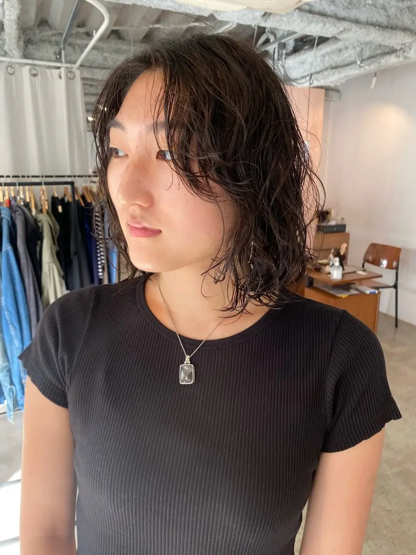 ショート カラー パーマ カット パーマ トリートメント Hayashi Shioriのヘアスタイル