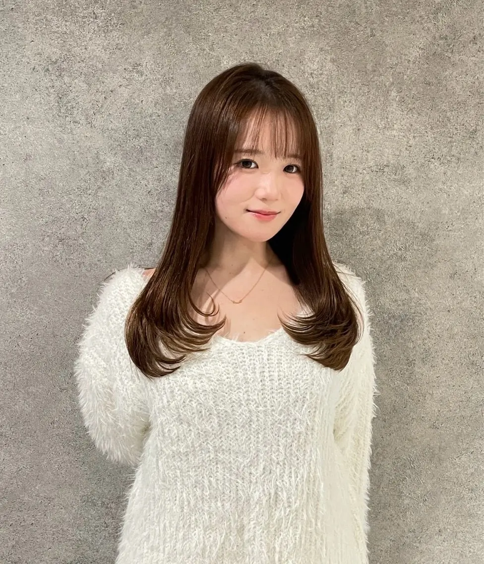 ロング カラー ブラウンカラー ヘアカラー 紅都🫧水光カラー ブラウンベージュ🫧のヘアスタイル