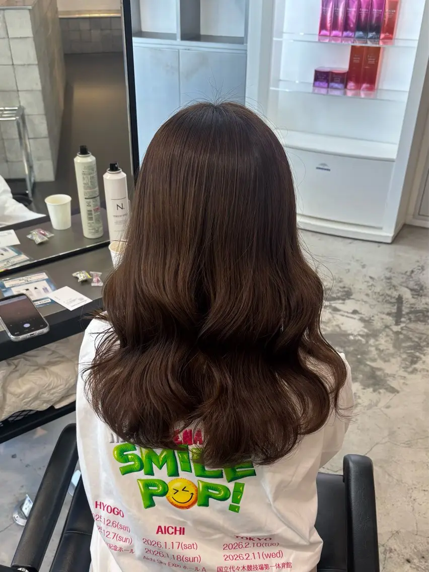 ロング 韓国風ヘア ヘアセット レイヤー sala 推しカラー職人🎀のヘアスタイル