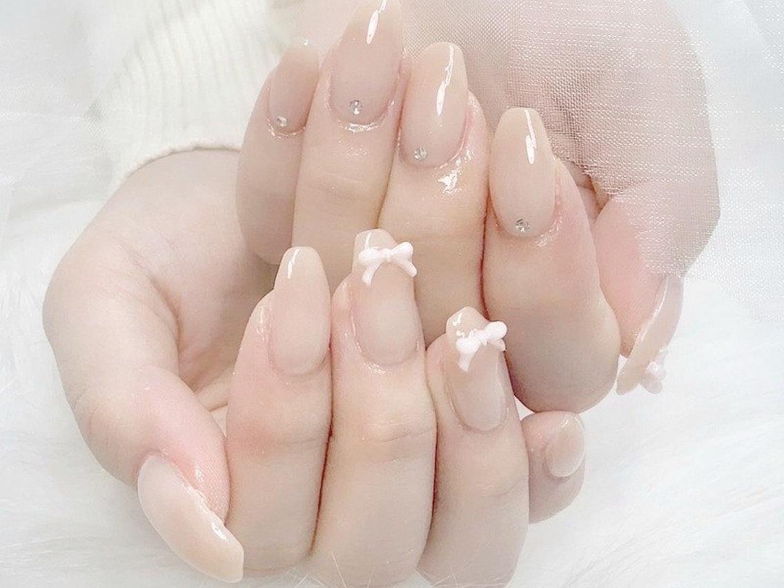 ネイル グラデーション リボン ハンドネイル Lili Nail Studio西荻窪店のネイルデザイン