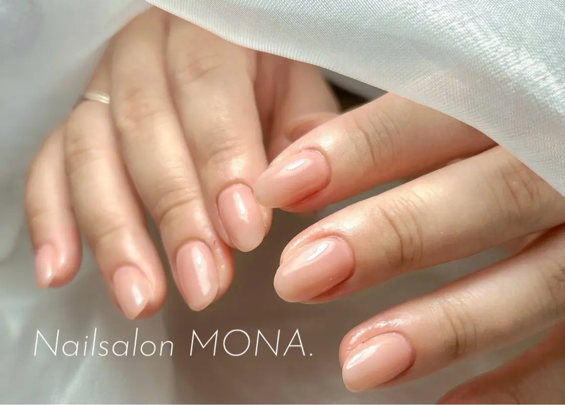 ネイル オフィスネイル ワンカラーネイル ハンドネイル Nailsalon MONA.のネイルデザイン