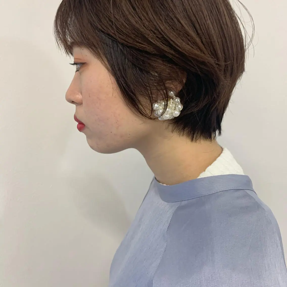 ショート カラー ショートボブ アッシュ ラベンダーカラー ラベンダーアッシュ ボブ カット ヘアカラー トリートメント 石井 静のヘアスタイル
