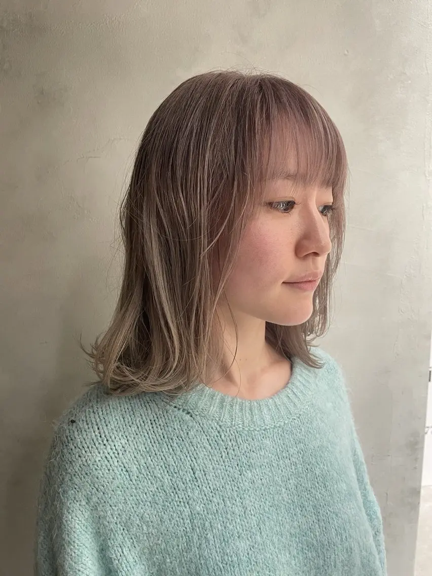 ミディアム カラー 髪質改善 柔らか質感/髪質改善 ⚡️Ren⚡のヘアスタイル