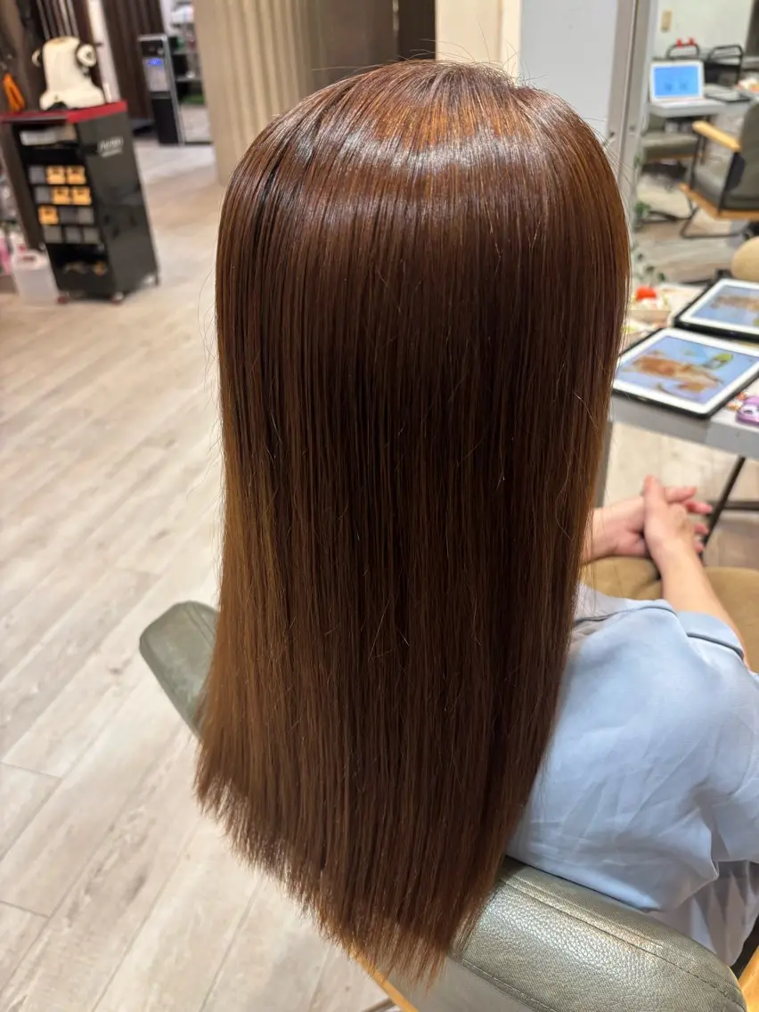 セミロング ヘアカラー 縮毛矯正 【モデル様募集中】 渡邊 マサキのヘアスタイル
