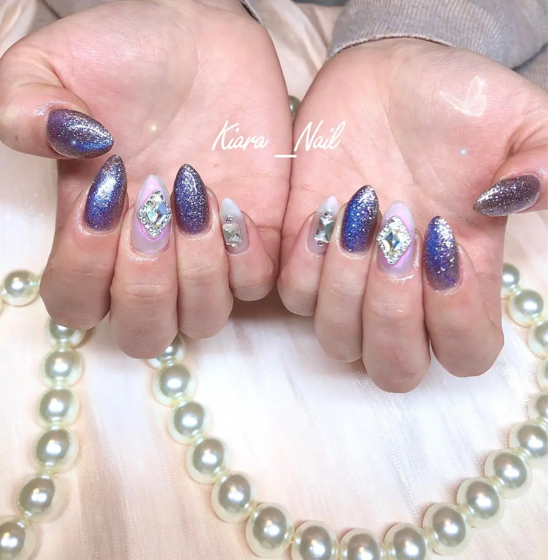 ネイル フラッシュネイル マグネットネイル 🍭Kiara Nail🍭のネイルデザイン