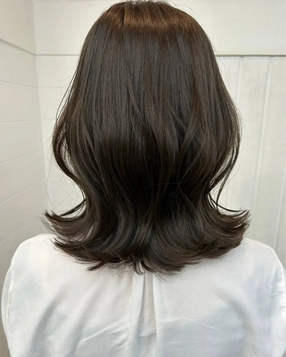 セミロング カット ヘアカラー トリートメント ヘッドスパ ヘアセット 盛れる艶カラー× レイヤーカット/咲来のヘアスタイル