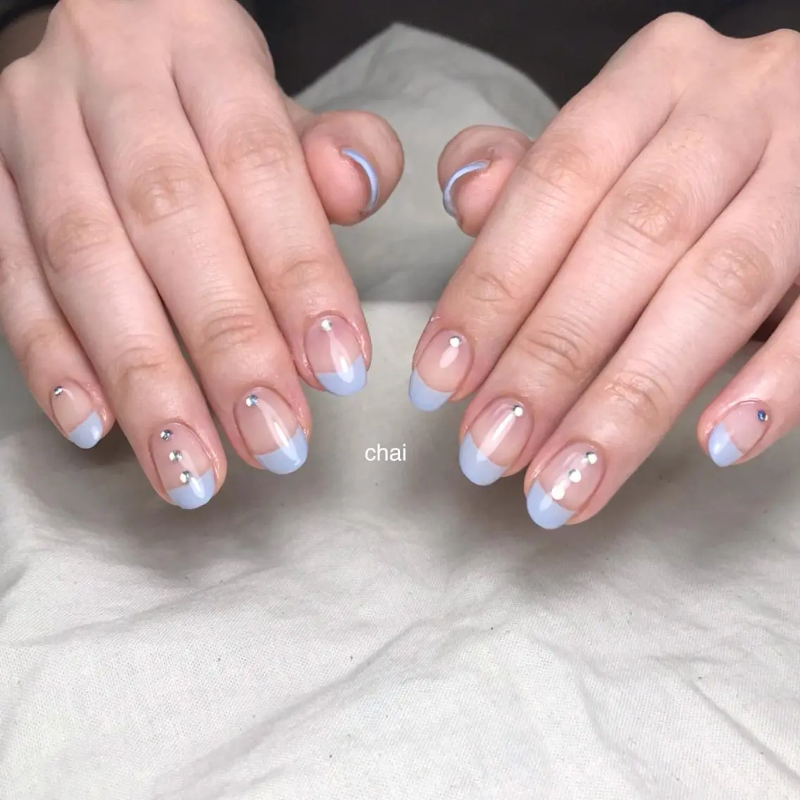ネイル ストーンネイル ハンドネイル chai nail _ai📍鶴橋/桃谷のネイルデザイン