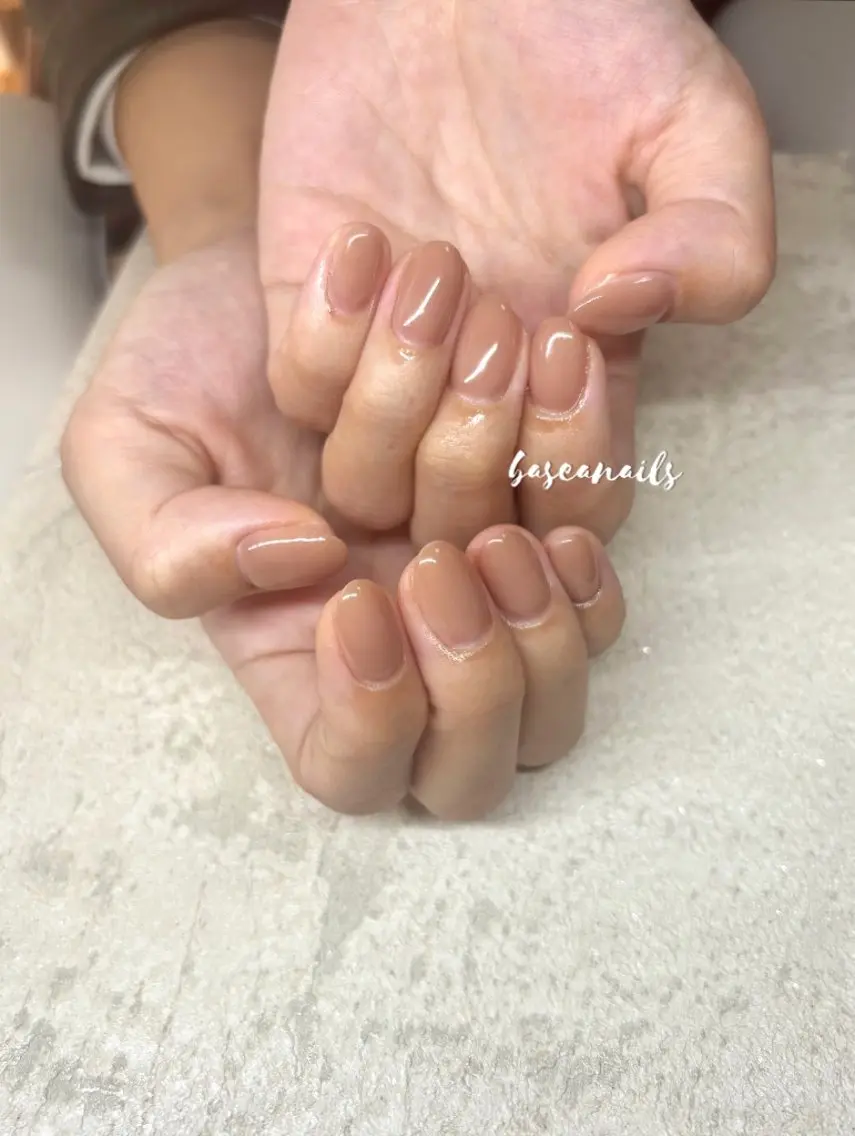 ネイル ワンカラーネイル ハンドネイル 枚方 Basea nails Minaのネイルデザイン
