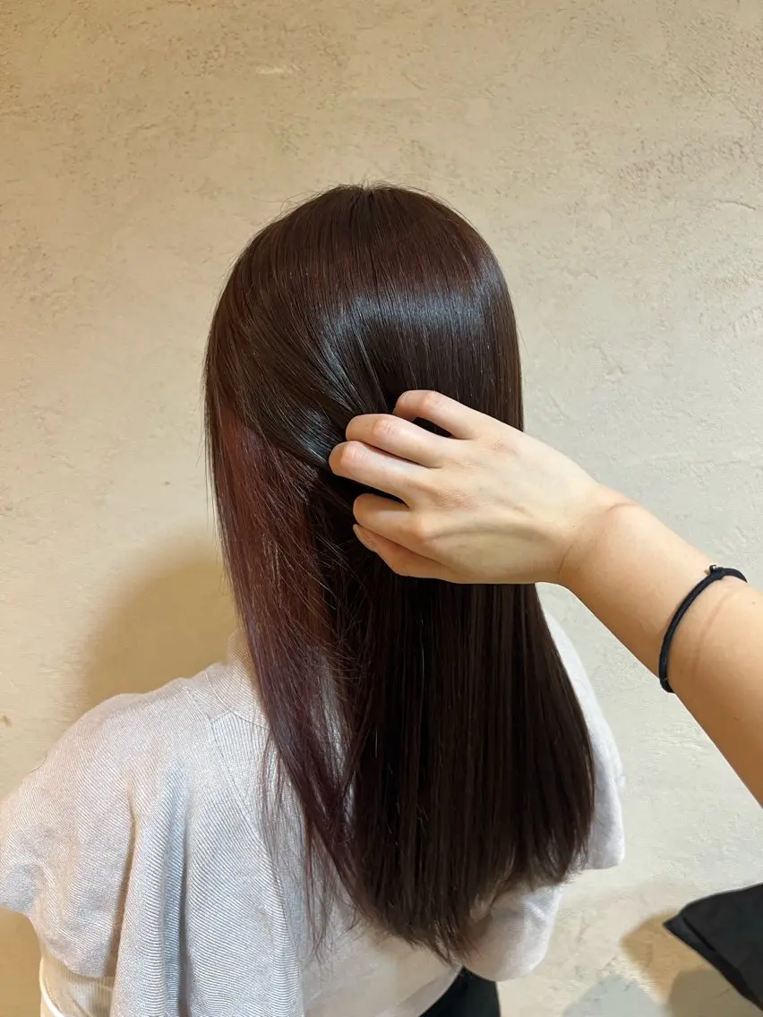 ロング カラー ヘアカラー トリートメント 竹添 有梨沙のヘアスタイル