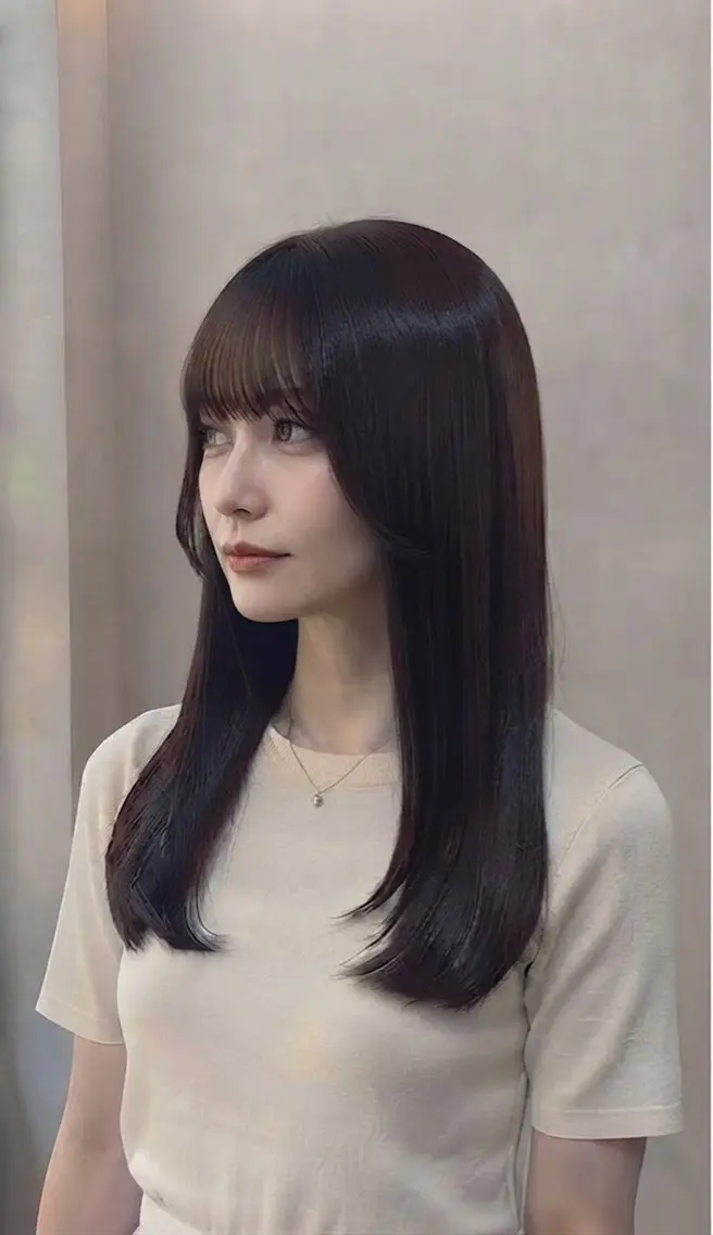 ロング 松下 沙織のヘアスタイル