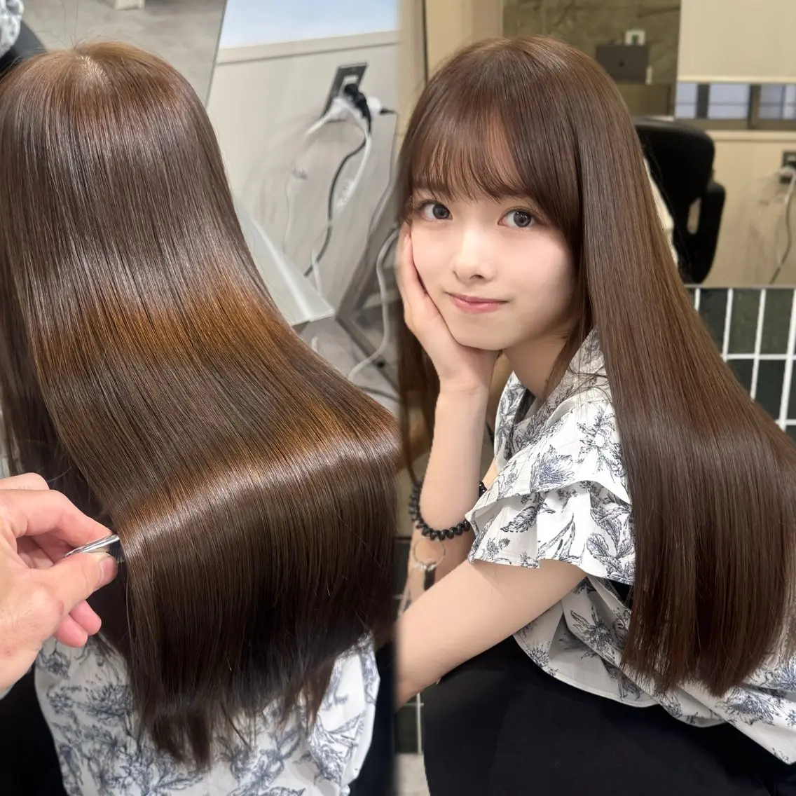 ロング カラー 🎀レイヤー×透明感 ×髪質改善🎀米田のヘアスタイル