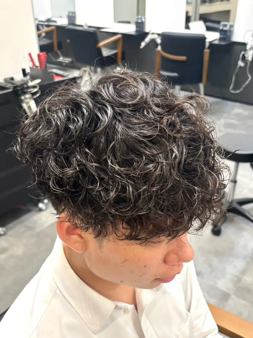 パーマ メンズ カット パーマ 河合 澪のヘアスタイル