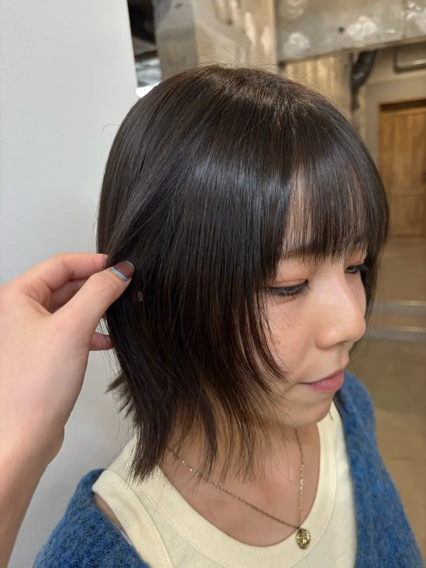 ショート カラー 顔周りカット レイヤーカット サアヤ/ SYS by fitのヘアスタイル