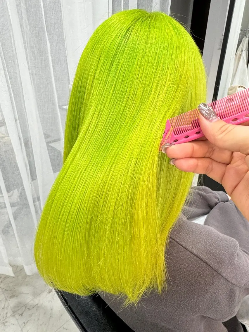 ミディアム カラー カット ヘアカラー トリートメント ヒラガカナ▼ ECLAT HAIRのヘアスタイル